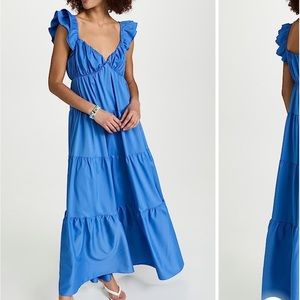 English Factory Ruffle Sleeve Maxi Dress